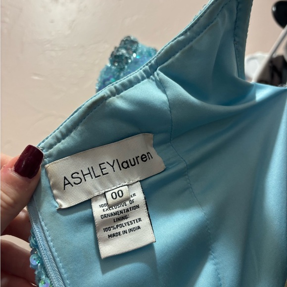 Stunning Turquoise Sequin Gown - Picture 3 of 3